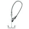 T&S Brass And Bronze Works T&S B-0133-BC EasyInstall Wall Mounted 33 1/4" High Pre-Rinse Faucet With Adjustable 8" Centers, Low Flow Spray Valve, 44" Hose, And 6" Wall Bracket -T&S Brass Shop 350570