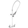 T&S Brass And Bronze Works T&S B-2278-B9 EasyInstall Wall Mounted 39 1/2" High Pre-Rinse Faucet With Adjustable 8" Centers, 44" Hose, Vacuum Breaker, 9" Wall Bracket, And Installation Kit