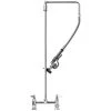 T&S Brass And Bronze Works T&S B-0122 Deck Mounted 44 1/2" High Pre-Rinse Faucet With Adjustable 8" Centers, Swivel Arm, And 26" Hose -T&S Brass Shop 351522