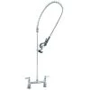 T&S Brass And Bronze Works T&S B-0123-CR EasyInstall Deck Mounted 45" High Pre-Rinse Faucet With Adjustable 8" Centers, And 44" Hose -T&S Brass Shop 351523