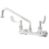 T&S Brass And Bronze Works T&S B-0231-WH4 Wall Mounted Pantry Faucet With 8" Adjustable Centers, 12" Swing Nozzle, Eterna Cartridges, And 4" Wrist Action Handles -T&S Brass Shop 353573