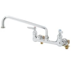 T&S Brass And Bronze Works T&S B-0233 Wall Mounted Pantry Faucet With 8" Centers, 12" Swing Nozzle, And Installation Kit