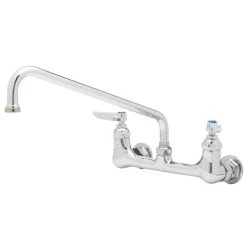 T&S Brass And Bronze Works T&S B-0244 Wall Mounted Pantry Faucet With 8" Adjustable Centers, 12" Swing Nozzle, And Installation Kit