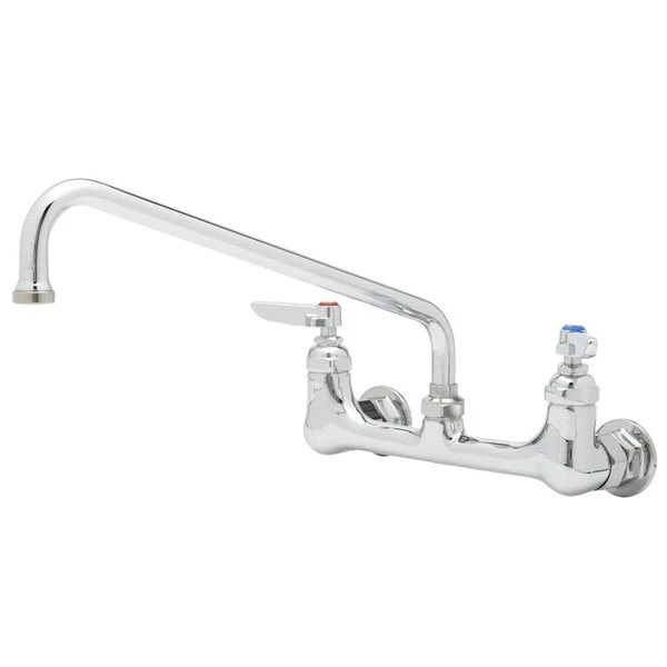 T&S Brass And Bronze Works T&S B-0244 Wall Mounted Pantry Faucet With 8" Adjustable Centers, 12" Swing Nozzle, And Installation Kit 3 T&S Brass And Bronze Works T&S B-0244 Wall Mounted Pantry Faucet With 8" Adjustable Centers, 12" Swing Nozzle, And Installation Kit