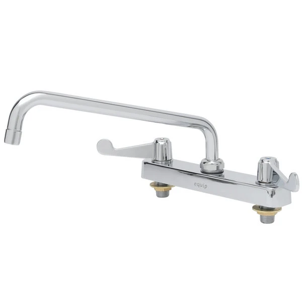 T&S Brass And Bronze Works Equip By T&S 5F-8CWX10 Deck Mounted Workboard Faucet With 10 1/8" Swing Spout, 8" Centers, 5.03 GPM Laminar Flow Device, Cerama Cartridges, And Wrist Handles 3 T&S Brass And Bronze Works Equip By T&S 5F-8CWX10 Deck Mounted Workboard Faucet With 10 1/8" Swing Spout, 8" Centers, 5.03 GPM Laminar Flow Device, Cerama Cartridges, And Wrist Handles