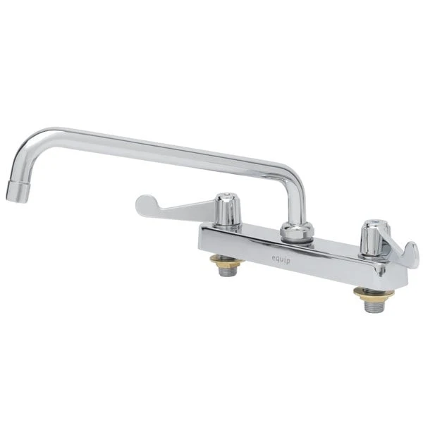 T&S Brass And Bronze Works Equip By T&S 5F-8CWX12 Deck Mount Faucet With 12 1/8" Swing Spout, 8" Centers, 5.03 GPM Laminar Flow Device, Cerama Cartridges, And Wrist Handles 3 T&S Brass And Bronze Works Equip By T&S 5F-8CWX12 Deck Mount Faucet With 12 1/8" Swing Spout, 8" Centers, 5.03 GPM Laminar Flow Device, Cerama Cartridges, And Wrist Handles