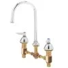 T&S Brass And Bronze Works T&S B-0855 Deck Mount Mixing Faucet With 8" Adjustable Centers, 8 3/4" Swing Nozzle, And Escutcheons -T&S Brass Shop 353941