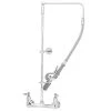 T&S Brass And Bronze Works T&S B-0131-BC Wall Mounted 29 3/4" High Pre-Rinse Faucet With Adjustable 8" Centers, Low Flow Spray Valve, Swivel Arm, 20" Hose, And 6" Wall Bracket