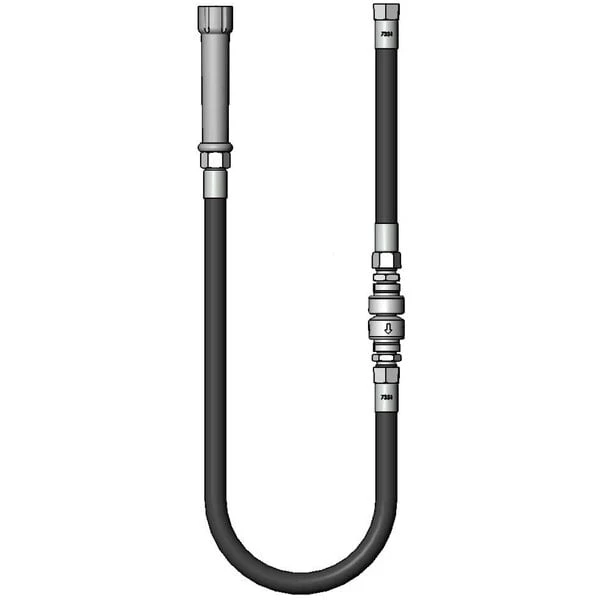 T&S Brass And Bronze Works T&S B-0044-RV9 44" Rubber Hose Assembly With Vacuum Breaker 3 T&S Brass And Bronze Works T&S B-0044-RV9 44" Rubber Hose Assembly With Vacuum Breaker