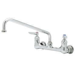 T&S Brass And Bronze Works T&S B-0230-02 Wall Mounted Faucet With 18" Swing Spout, 2.2 GPM Aerator, 8" Adjustable Centers, And Lever Handles
