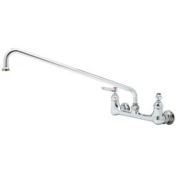 T&S Brass And Bronze Works T&S B-0230 Wall Mounted Pantry Faucet With 8" Adjustable Centers, 18" Swing Nozzle, And Eterna Cartridges