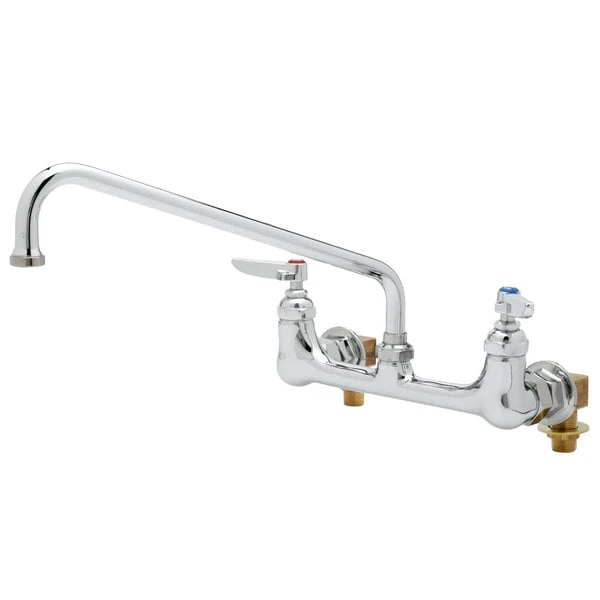 T&S Brass And Bronze Works T&S B-0231-VF22-EL Vandal-Resistant Wall Mounted Pantry Faucet With 8" Adjustable Centers, 12" Swing Nozzle, And Eterna Cartridges, And Installation Kit 3 T&S Brass And Bronze Works T&S B-0231-VF22-EL Vandal-Resistant Wall Mounted Pantry Faucet With 8" Adjustable Centers, 12" Swing Nozzle, And Eterna Cartridges, And Installation Kit