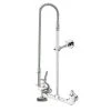 T&S Brass And Bronze Works T&S B-0133-V-B-68H EasyInstall Wall Mounted 37" High Pre-Rinse Faucet With Adjustable 8" Centers, 68" Hose, Vacuum Breaker, And 6" Wall Bracket -T&S Brass Shop 3903