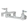 T&S Brass And Bronze Works T&S B-0230-0CS8-CR Wall Mounted Pantry Faucet With 8" Adjustable Centers, 8" Swing Spout, And Cerama Cartridges