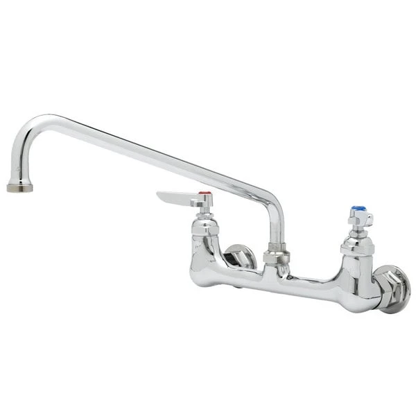 T&S Brass And Bronze Works T&S B-0231-A22-CVH Wall Mounted Pantry Faucet With 8" Adjustable Centers, 12" Swing Nozzle, Eterna Cartridges, And Check Valves 3 T&S Brass And Bronze Works T&S B-0231-A22-CVH Wall Mounted Pantry Faucet With 8" Adjustable Centers, 12" Swing Nozzle, Eterna Cartridges, And Check Valves