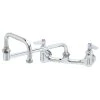 T&S Brass And Bronze Works T&S B-0265 Wall Mounted Pantry Faucet With 8" Adjustable Centers, 18" Double-Jointed Swing Nozzle, And Eterna Cartridges