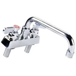 Regency Plumbing & Hardware Regency Deck Mount Heavy-Duty Bar Faucet With 8" Swing Spout And 4" Centers -T&S Brass Shop 434071