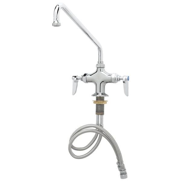 T&S Brass And Bronze Works T&S B-0201 Deck Mounted Single Hole Pantry Faucet With Flex Inlets, 12" Swing Nozzle, And Eterna Cartridges 3 T&S Brass And Bronze Works T&S B-0201 Deck Mounted Single Hole Pantry Faucet With Flex Inlets, 12" Swing Nozzle, And Eterna Cartridges