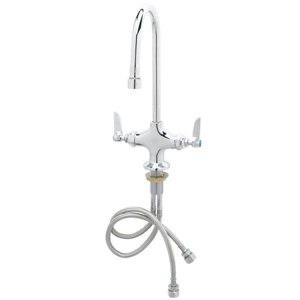 T&S Brass And Bronze Works T&S B-0303 Deck Mounted Single Hole Pantry Faucet With Flex Inlets, 5 9/16" Rigid Gooseneck Nozzle, And Eterna Cartridges 3 T&S Brass And Bronze Works T&S B-0303 Deck Mounted Single Hole Pantry Faucet With Flex Inlets, 5 9/16" Rigid Gooseneck Nozzle, And Eterna Cartridges