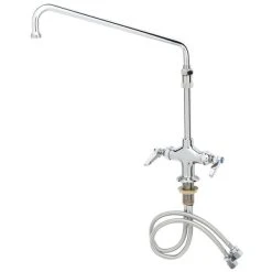 T&S Brass And Bronze Works T&S B-2294 Deck Mounted Single Hole Pantry Faucet With Flex Inlets, 14" Swing Nozzle, Eterna Cartridges, And 6" Extension