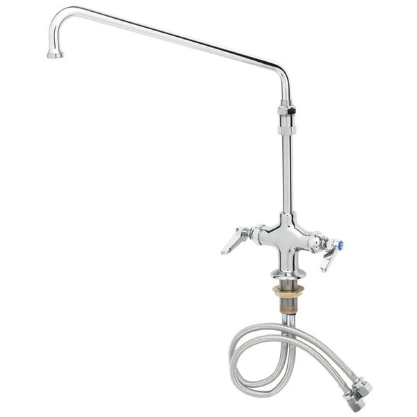 T&S Brass And Bronze Works T&S B-2294 Deck Mounted Single Hole Pantry Faucet With Flex Inlets, 14" Swing Nozzle, Eterna Cartridges, And 6" Extension 3 T&S Brass And Bronze Works T&S B-2294 Deck Mounted Single Hole Pantry Faucet With Flex Inlets, 14" Swing Nozzle, Eterna Cartridges, And 6" Extension