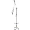 T&S Brass And Bronze Works T&S B-0117 Deck Mounted 42" High Pre-Rinse Faucet With Flex Inlets, Roto-Flex Support, Low-Flow Spray Valve, And Wall Bracket -T&S Brass Shop 458000