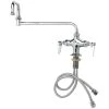 T&S Brass And Bronze Works T&S B-0252 Deck Mounted Pantry Faucet With Flex Inlets, 12" Double-Jointed Swing Nozzle, And Eterna Cartridges -T&S Brass Shop 458044