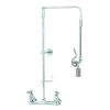 T&S Brass And Bronze Works T&S B-0131-CR-BC Wall Mounted 29 1/2" High Pre-Rinse Faucet With Adjustable 8" Centers, Low Flow Spray Valve, Swivel Arm, 20" Hose, And 6" Wall Bracket -T&S Brass Shop 5065