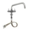 T&S Brass And Bronze Works Equip By T&S 5F-2SLX10 Single Hole Deck Mounted Faucet With 10 1/8" Swing Nozzle And Flexible Inlets - ADA Compliant -T&S Brass Shop 52044