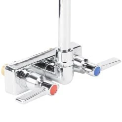 Advance Tabco K-59 Wall Mount Faucet With Blade Handles, 4" Centers, And 3 1/2" Gooseneck Spout -T&S Brass Shop 543258