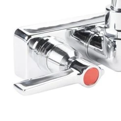 Advance Tabco K-59 Wall Mount Faucet With Blade Handles, 4" Centers, And 3 1/2" Gooseneck Spout -T&S Brass Shop 543260