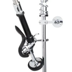 T&S Brass And Bronze Works Equip By T&S 5PR-4D08 Deck Mounted 38 1/4" High Pre-Rinse Faucet With 4" Adjustable Centers, 44" Hose, 8" Add-On Faucet, And 6" Wall Bracket -T&S Brass Shop 557141