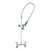 T&S Brass And Bronze Works T&S B-0123-B9 EasyInstall Deck Mounted 40" High Pre-Rinse Faucet With Adjustable 8" Centers, 44" Hose, And 9" Wall Bracket