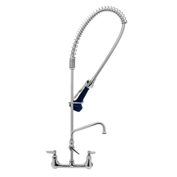 T&S Brass And Bronze Works T&S B-0133-A06-08 EasyInstall Wall Mounted 37 1/2" High Pre-Rinse Faucet With Adjustable 8" Centers, Ergonomic Spray Valve, 44" Hose, And 6" Add-On Faucet 3 T&S Brass And Bronze Works T&S B-0133-A06-08 EasyInstall Wall Mounted 37 1/2" High Pre-Rinse Faucet With Adjustable 8" Centers, Ergonomic Spray Valve, 44" Hose, And 6" Add-On Faucet