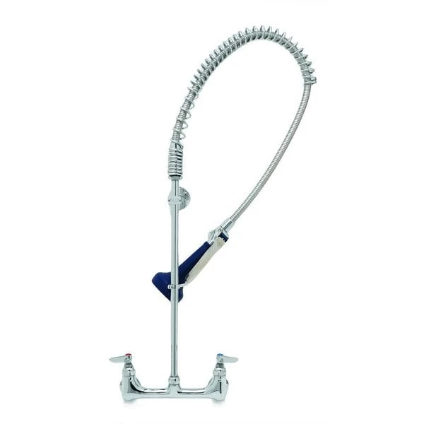T&S Brass And Bronze Works T&S B-0133-CR-B08CX EasyInstall Wall Mounted 33 1/4" High Pre-Rinse Faucet With Adjustable 8" Centers, Ergonomic Low Flow Spray Valve, 44" Hose, And 18" Wall Bracket 3 T&S Brass And Bronze Works T&S B-0133-CR-B08CX EasyInstall Wall Mounted 33 1/4" High Pre-Rinse Faucet With Adjustable 8" Centers, Ergonomic Low Flow Spray Valve, 44" Hose, And 18" Wall Bracket