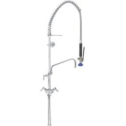 Fisher 34169 Deck Mounted Single Base Pre-Rinse Faucet With 6" Swing Spout And Wall Bracket