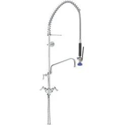 Fisher 34193 Deck Mounted Single Base Pre-Rinse Faucet With 12" Swing Spout And Wall Bracket