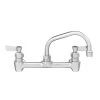 Fisher 64777 Backsplash Mounted Faucet With 8" Centers, 14" Swing Nozzle, 2.2 GPM Aerator, Lever Handles, And EZ Install Adapters 2 Fisher 64777 Backsplash Mounted Faucet With 8" Centers, 14" Swing Nozzle, 2.2 GPM Aerator, Lever Handles, And EZ Install Adapters -T&S Brass Shop 592872