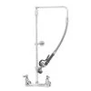 T&S Brass And Bronze Works T&S B-0131-B Wall Mounted 29 7/8" High Pre-Rinse Faucet With Adjustable 8" Centers, Swivel Arm, 20" Hose, And 6" Wall Bracket -T&S Brass Shop 59507