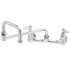 T&S Brass And Bronze Works T&S B-0267-BST Wall Mount Faucet With 8" Adjustable Centers, 12" Double Joint Nozzle, And Eterna Cartridges