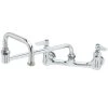 T&S Brass And Bronze Works T&S B-0266-BST Wall Mount Faucet With 8" Adjustable Centers, 15" Double Joint Nozzle, And Eterna Cartridges -T&S Brass Shop 600766