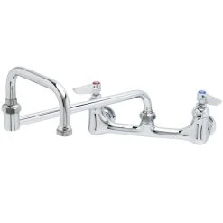 T&S Brass And Bronze Works T&S B-0266-BST Wall Mount Faucet With 8" Adjustable Centers, 15" Double Joint Nozzle, And Eterna Cartridges