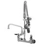 T&S Brass And Bronze Works T&S MPY-8WLN-06 EasyInstall Wall Mounted 22 1/4" High Mini Pre-Rinse Faucet With Adjustable 8" Centers, Low Flow Spray Valve, 24" Hose, 6" Add-On Faucet, And 6" Wall Bracket -T&S Brass Shop 605958