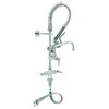 T&S Brass And Bronze Works T&S MPZ-2DWN-08 EasyInstall Deck Mounted 24 13/16" High Mini Pre-Rinse Faucet With Flex Inlets, 4" Wrist Action Handles, 24" Hose, 8" Add-On Faucet, And 6" Wall Bracket