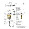 T&S Brass And Bronze Works T&S B-0512-0101-CV Concealed Mixing Faucet With 3" Centers, 002857-40 Spray Valve, 72" Hose, Vacuum Breaker, And Check Valves
