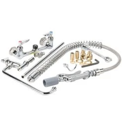 T&S Brass And Bronze Works T&S B-0133-12CRBJST EasyInstall Wall Mounted 39 1/2" High Pre-Rinse Faucet With Adjustable 8" Centers, Low Flow Swivel Spray Valve, 44" Hose, 12" Add-On Faucet, Installation Kit, Tee Assembly, And 6" Wall Bracket 7 T&S Brass And Bronze Works T&S B-0133-12CRBJST EasyInstall Wall Mounted 39 1/2" High Pre-Rinse Faucet With Adjustable 8" Centers, Low Flow Swivel Spray Valve, 44" Hose, 12" Add-On Faucet, Installation Kit, Tee Assembly, And 6" Wall Bracket -T&S Brass Shop 621377