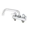 T&S Brass And Bronze Works Equip By T&S 5F-4CLX08 Deck Mounted Workboard Faucet With 8 1/8" Swing Nozzle And 4" Centers - ADA Compliant