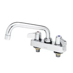 T&S Brass And Bronze Works Equip By T&S 5F-4CLX08 Deck Mounted Workboard Faucet With 8 1/8" Swing Nozzle And 4" Centers - ADA Compliant