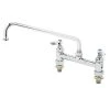 T&S Brass And Bronze Works T&S B-0221-CC Deck Mounted Pantry Faucet With 8" Centers, 12" Swing Nozzle, And Eterna Cartridges