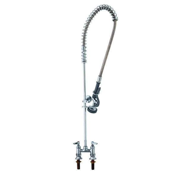 T&S Brass And Bronze Works T&S B-2290 EasyInstall Deck Mounted 41 1/2" High Pre-Rinse Faucet With Adjustable 4" Centers, 44" Hose, And 6" Wall Bracket 3 T&S Brass And Bronze Works T&S B-2290 EasyInstall Deck Mounted 41 1/2" High Pre-Rinse Faucet With Adjustable 4" Centers, 44" Hose, And 6" Wall Bracket